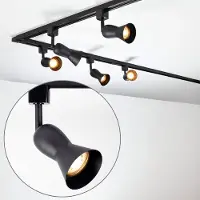 LumenXL 1-fase railsysteem set van 3 meter met Elle spots, zwart