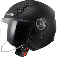 LS2 OF616 Airflow II Solid Mat Zwart 06 Jethelm Maat L