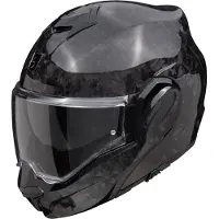 Scorpion EXO-Tech Evo Carbon Onyx, modulaire helm ,zwart/grijs ,S