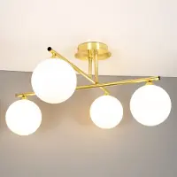 LumenXL Elegante plafondlamp, 4-lichts goud - Nymo