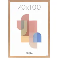Acaza Fotolijst - Wissellijst voor Posters - Posterlijst van 70x100 cm - Fotolijst uit MDF Hout - Warme Eik