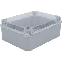 Velvalux Kabeldoos - Lasdoos - Velvalux Panoboxpro - Verdeeldoos - IP65 - IK10 - 145x190x80mm - Grijs - Transparant Deksel