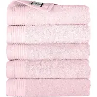 The One Towelling Hotelkwaliteit Handdoeken Set - 5 Stuks - 50 x 100 cm - 450 g/m2 - 100% Katoen - Zacht en Absorberend - Lichtroze