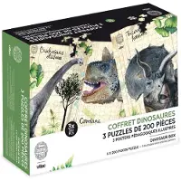 Vilac - Puzzle 3x200 pcs - Dinosaurs - Museum national d'Histoire naturelle - (9626)
