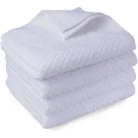 DoubleDry Handdoekenset popcorn weave 4 stuks 70x140 cm 100% katoen -