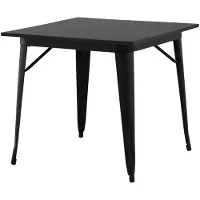 Ebuy24 Tempe eetkamertafel 80x80cm zwart.