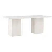 Ebuy24 Olga eetkamertafel 90x200cm wit.