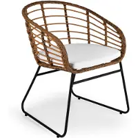 Brafab Covelo tuinstoel inclusief kussen aluminium/rattan 2 stuks