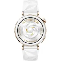 Huawei GT5 PRO 42mm (Jana-B29F) (wit, met een keramische kast en een witte fluorelastomeen band)