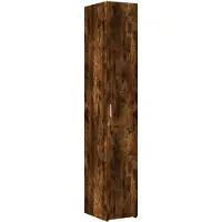 vidaXL Hoge kast 30x42,5x185 cm bewerkt hout gerookt eikenkleurig