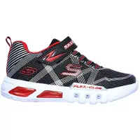 SKECHERS Flex-Glow grijs rood sneakers baby's. Maat: 21