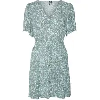 Vero Moda Blousejurk 'VMAlba' pastelgroen / wit