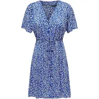 ONLY Onlevida Korte Jurk Dames Blauw Xs