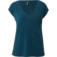 Pieces Pckamala T-shirt Met V-hals Dames Blauw M