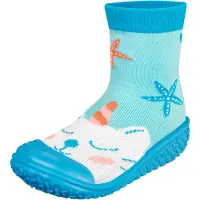 Playshoes Strand-/badschoen 'Einhornmeerkatze' lichtblauw / mintgroen / oranje / wit