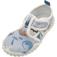 Playshoes Strand-/badschoen 'Dino' blauw / oranje / zwart / wit