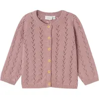 Name it Gebreid vest 'NKFBanni' oudroze