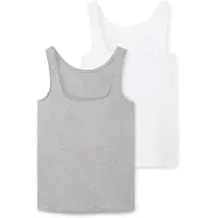 Tom Tailor Top grijs gemêleerd / wit