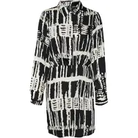 Vero Moda Blousejurk 'VMCINDY CLEO' beige / zwart