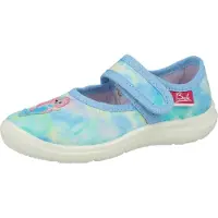 Beck Huisschoenen 'Nixe' nude / turquoise / lichtblauw / lichtroze