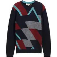 Tom Tailor Trui navy / lichtblauw / roestrood / wit