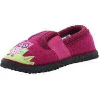 Beck Huisschoenen 'Eule' lichtgroen / rosa / donkerroze