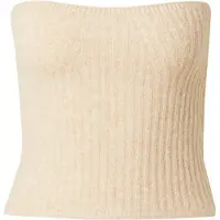 Pieces Gebreide top 'PCLINA' wolwit