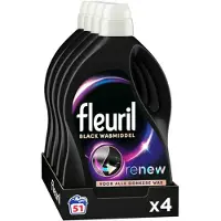 Fleuril 4x Fleuril Vloeibaar Wasmiddel Renew Zwarte Was 51 Wasbeurten 2,55 Liter