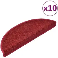 vidaXL Trapmatten 10 st 65x24x4 cm Röd Halfrond Groot