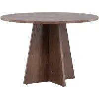 Ebuy24 Bootcut eetkamertafel Ø110 cm mocca.