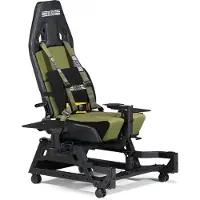 Next Level Racing Flight Seat Pro - Cockpit - Boeing Military Editie - Vluchtsimulatie - Zwart/Groen