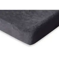 Eleganzzz Hoeslaken Flanel Fleece 35cm Hoekhoogte - dark grey 160x200cm