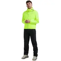Rogelli Commuter Core Regenpak Dames en Heren - Waterdicht - Regenjas en Regenbroek - Geel Zwart - Maat 3XL