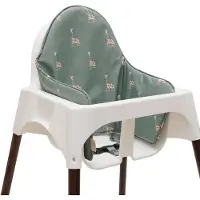 Jollein - Stoelverkleiner Jungle Jambo Giraffe - Waterafstotend - Stoelverkleiner Voor IKEA Kinderstoel, Baby