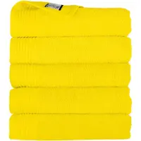 The One Towelling Hotelkwaliteit Handdoeken Set - 5 Stuks - 50 x 100 cm - 450 g/m2 - 100% Katoen - Zacht en Absorberend - Geel