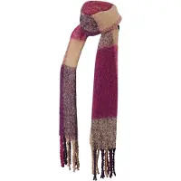 Sarlini Winter Sjaal Dames Sjaal Multi-Cerise
