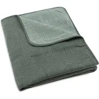 Jollein - Deken Ledikant 100x150cm - Dekentje Baby - Jungle Jambo Ash Green/Laurel