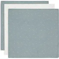 Jollein - Hydrofiele Doek Small 70x70cm - Spuugdoekjes - Zacht Katoen - 3 Stuks - Twinkling Sea Green