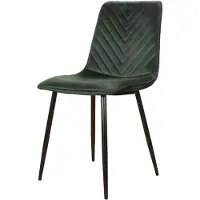 DS4U Eetkamerstoel Gaby | DS4U fluweel groen 50x86x57 cm eetkamerstoelen | NADUVI