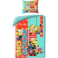 Halantex SP. z.o.o. Dekbedovertrek, Snack Attack - Eenpersoons - 140 x 200 + 70 x 90 cm - Polyester