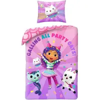 Halantex Dekbedovertrek, Party Cats - 140 x 200 + 70 x 90 cm - Polyester