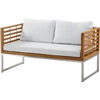 Beliani BERMUDA - Loungeset voor 4 - Lichte houtkleur - Acaciahout
