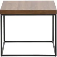 Beliani DELANO - Bijzettafel - Donkere houtkleur - MDF