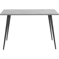 Beliani SANTIAGO - Eettafel - Grijs - 80 x 120 cm - Vezelplaat