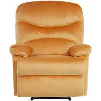 Beliani ESLOV - TV-fauteuil - Geel - Fluweel