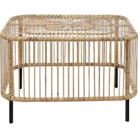 Beliani CESANTICO - Tafellamp - Naturel - Rotan