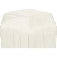 Beliani MURIETTA - Poef - Wit - Fluweel