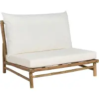 Beliani TODI - Fauteuil set van 2 - Lichthout/Wit - Bamboe