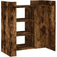vidaXL Dressoir 73,5x35x75 cm bewerkt hout gerookt eikenkleurig