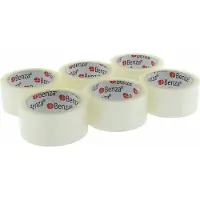 Benza 12 Rollen - Extra Sterke Transparante Verpakkingstape - Breed Plakband 50 mm x 66 mtr